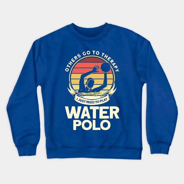 Water Sport Training Water Polo Crewneck Sweatshirt by Toeffishirts